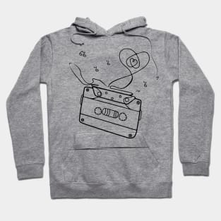 old cassette tape with love Hoodie